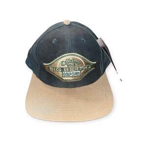 Vintage Callaway Golf Big Bertha 2-Tone Leather Strapback Hat New with Tags